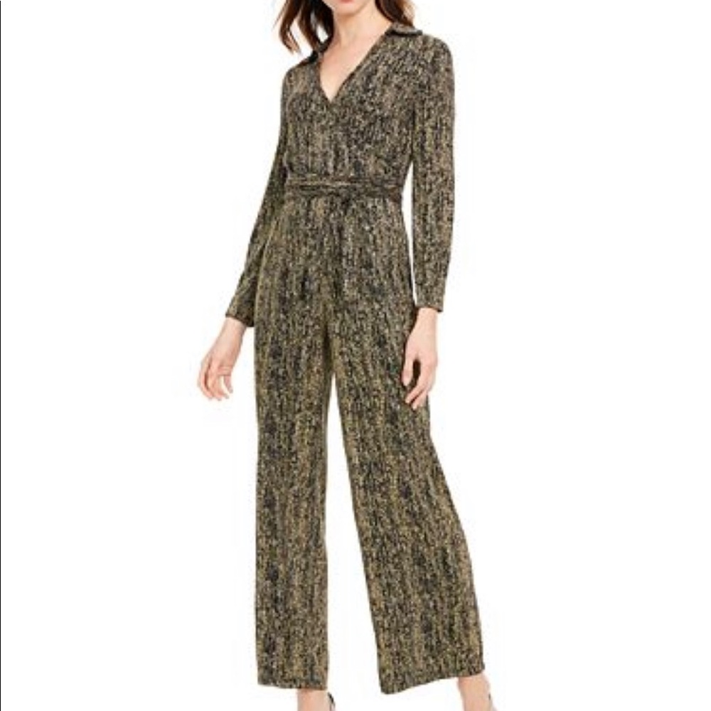 Calvin Klein (size 2) gold/black sparkly jumpsuit